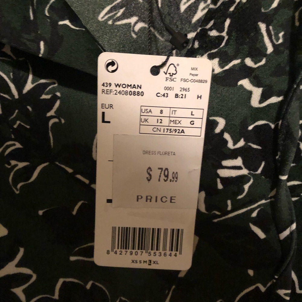 Mango Print Shift Dress